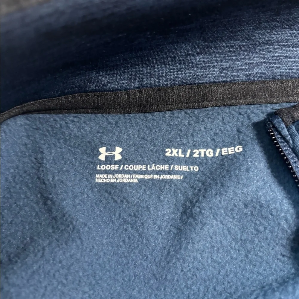 Under Armour Men's Fleece Half Zip Pullover Blue 1357145 Size 2XL